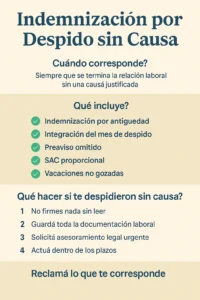 indemnización por despido sin causa