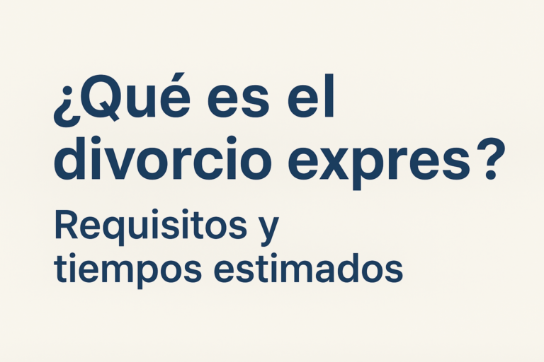 que es el divorcio express