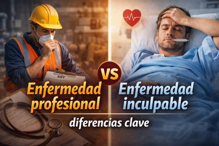 Enfermedad profesional vs enfermedad inculpable